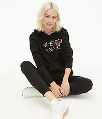 Aero NYC Floral Pullover Hoodie