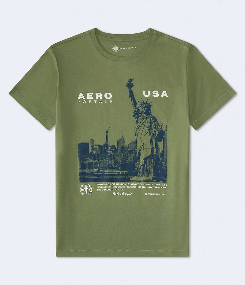 Aeropostale USA Statue Of Liberty Graphic Tee