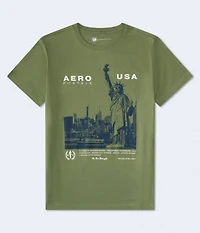 Aeropostale USA Statue Of Liberty Graphic Tee