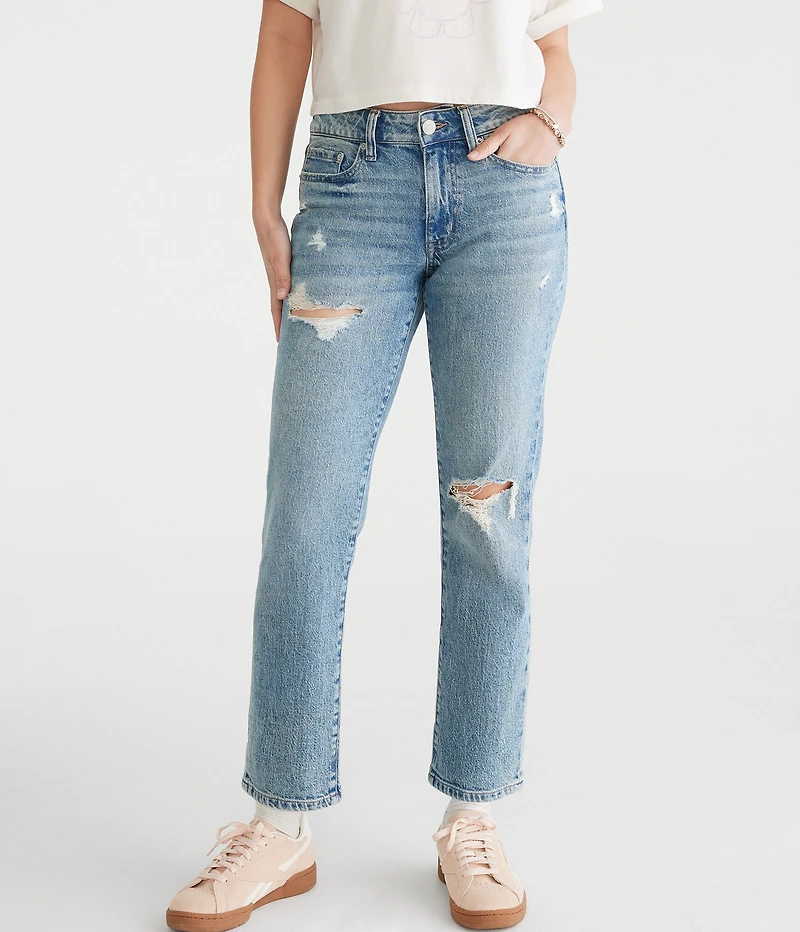 Mid-Rise Straight Ankle Jean