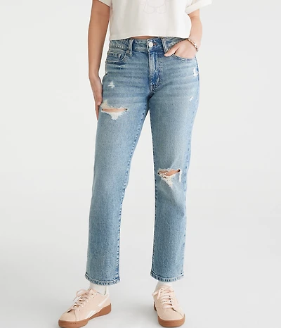Mid-Rise Straight Ankle Jean