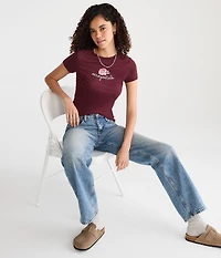 Aeropostale Script Rose Graphic Tee