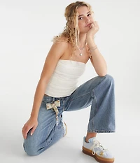 Textured Lace Tube Top