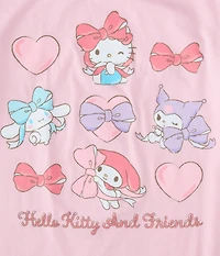 Hello Kitty And Friends Bows Oversized Graphic Tee