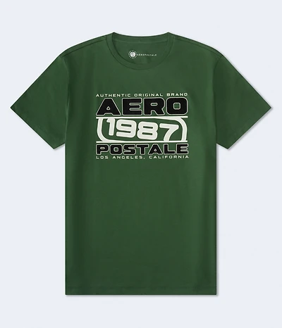 Aero 1987 Box Logo Graphic Tee