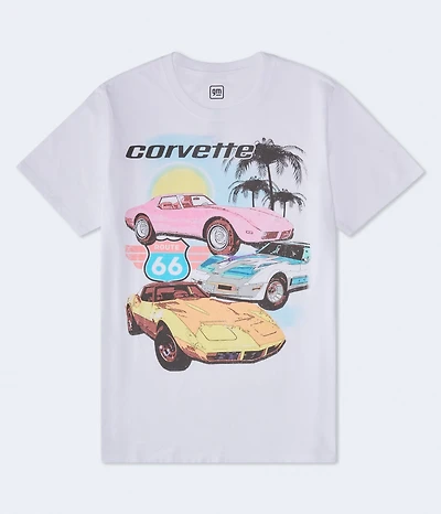 Corvette Route 66 Oversized Graphic Tee