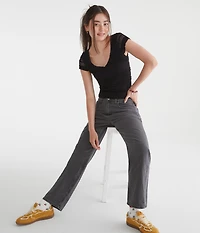 Textured Lace V-Neck Top