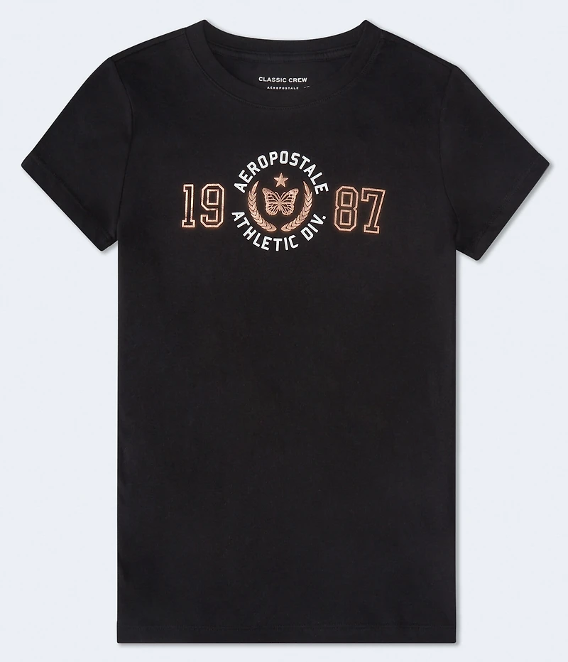 Aeropostale 1987 Butterfly Foil Graphic Tee