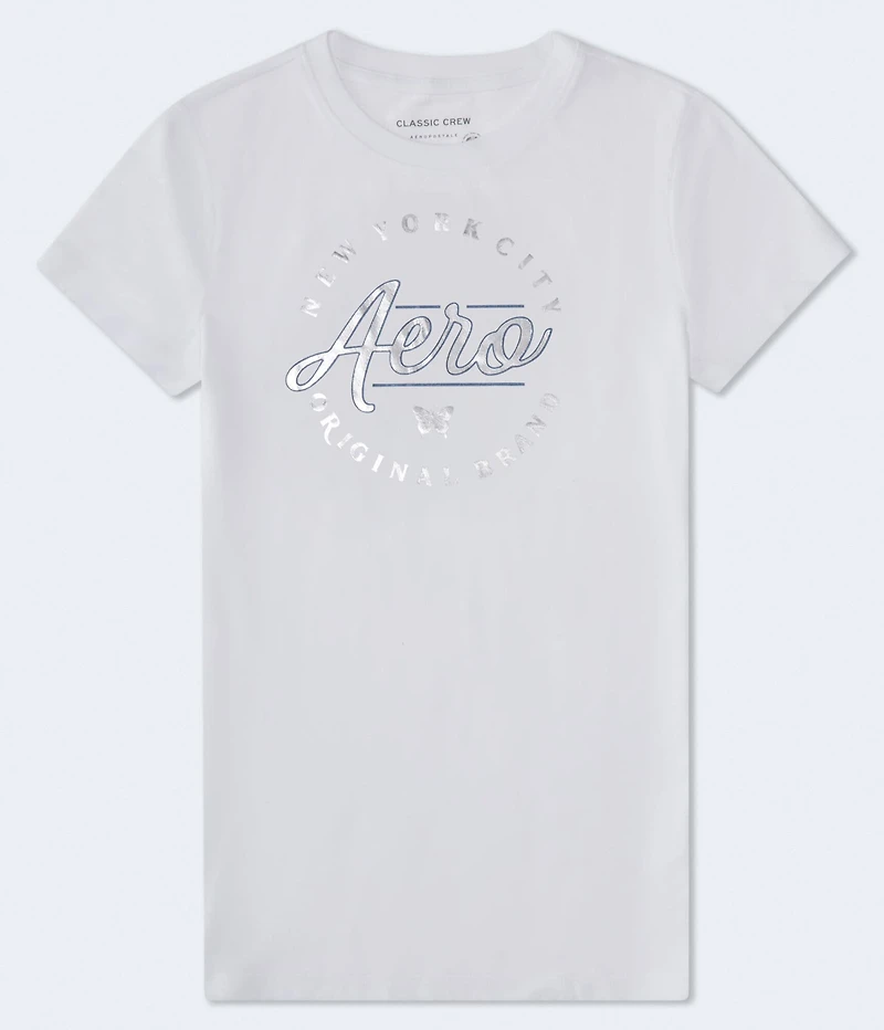 Aero Script Butterfly Foil Graphic Tee