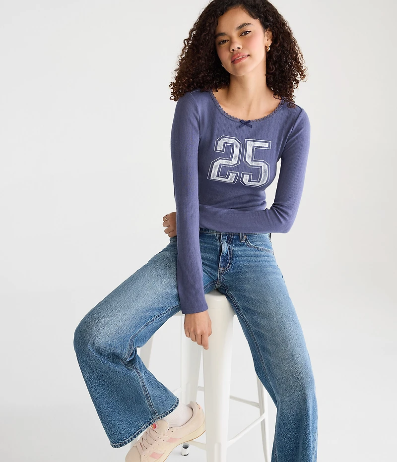 Long Sleeve Number 25 Graphic Baby Tee