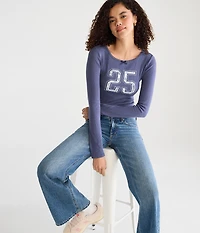 Long Sleeve Number 25 Graphic Baby Tee