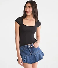 Buttery Soft Square-Neck Tee