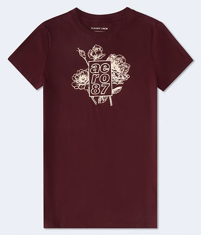 Floral Box Logo Foil Graphic Tee