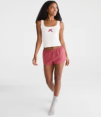 Graphic Lace-Trim Sleep Tank
