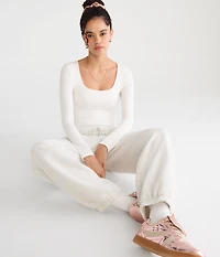 Long Sleeve Buttery Soft Square-Neck Bodysuit