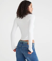 Long Sleeve Buttery Soft V-Neck Henley