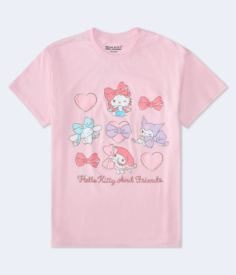 Hello Kitty And Friends Bows Oversized Graphic Tee