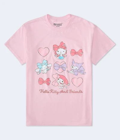 Hello Kitty And Friends Bows Oversized Graphic Tee