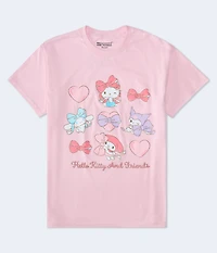 Hello Kitty And Friends Bows Oversized Graphic Tee