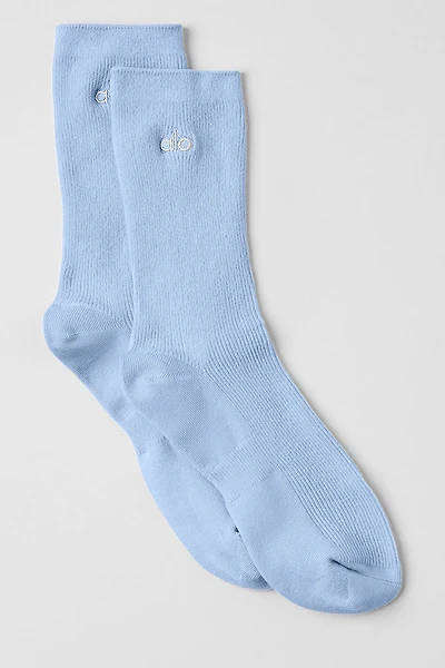 Unisex Half-Crew Understated Sock - Seashell Blue