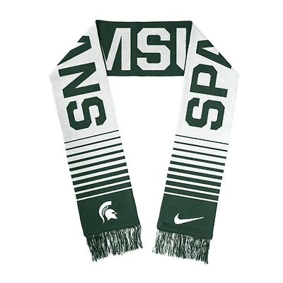 Michigan State Nike Local Verbiage Knit Fringe Scarf