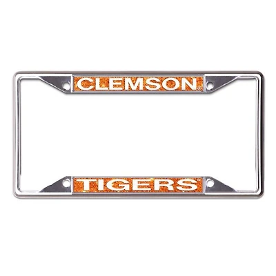 Clemson Glitter License Plate Frame