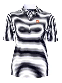 Auburn Cutter & Buck Women's Eco Pique Stripe Top