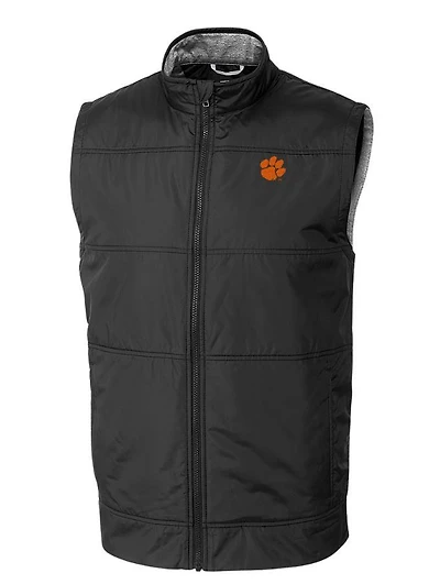 Clemson Cutter & Buck Men's Stealth Quilted Vest