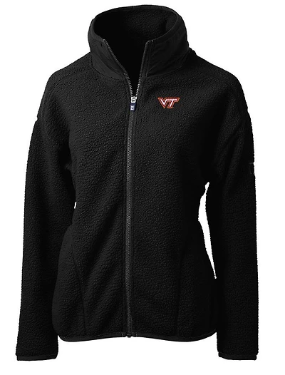 Virginia Tech Cutter & Buck Women's Cascade Sherpa Fleece Jacket