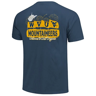 West Virginia Fireworks Flag Comfort Colors Tee