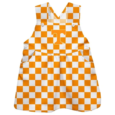Tennessee Infant Overall Bib Checkerboard Dress
