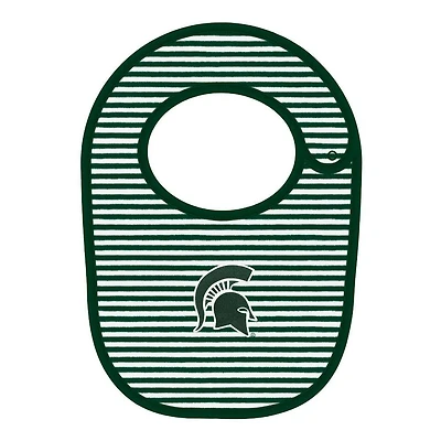 Michigan State Infant Striped Bib