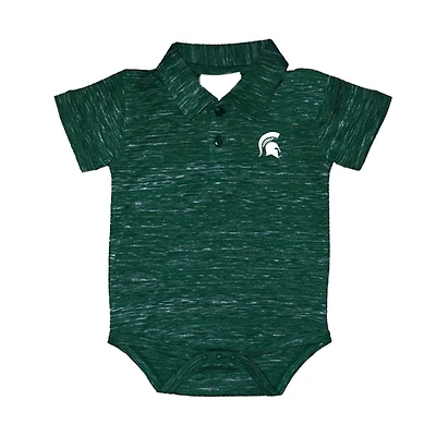 Michigan State Infant Space Dye Golf Polo Creeper