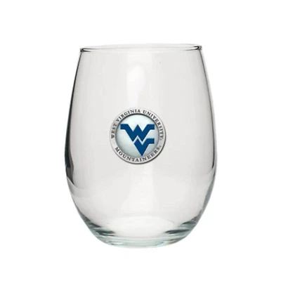 West Virginia Heritage Pewter 12 Oz Stemless Goblet Glass