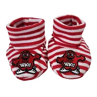 Western Kentucky Infant Striped Booties
