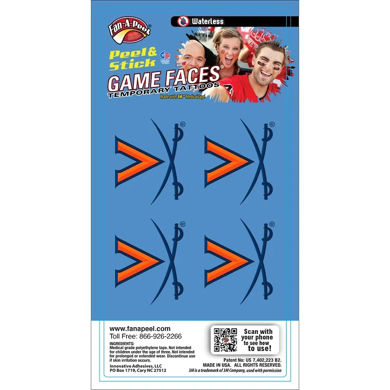 Virginia Waterless Face Tattoos