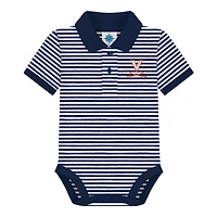Virginia Creative Knitwear Infant Striped Polo Bodysuit