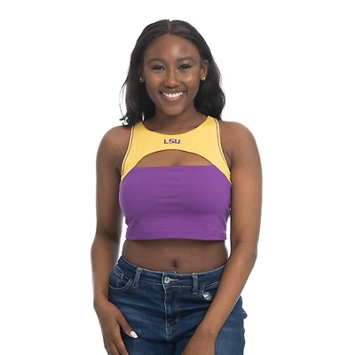 LSU Zoozatz Peek-a-Boo Sports Bra