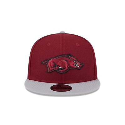 Arkansas New Era 9Fifty Snapback Two Tone Flat Brim Hat