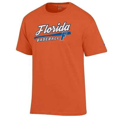 Florida Champion Script Baseball Bat Logo Tee