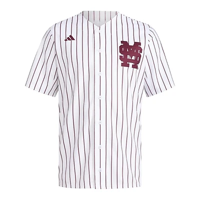 Mississippi State Adidas Replica Pinstripe Baseball Jersey