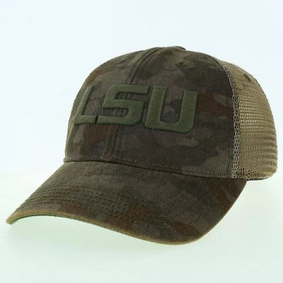 LSU Legacy Old Favorite Camo Trucker Cap