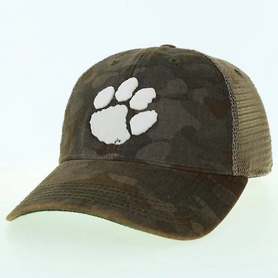 Clemson Legacy Old Favorite Camo Trucker Cap