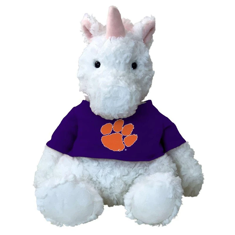 Clemson Mascot 13 Inch Cuddle Buddies Plush Unicorn