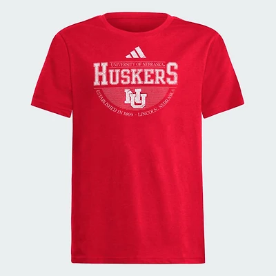 Nebraska Adidas YOUTH Hold the Line Fresh Tee