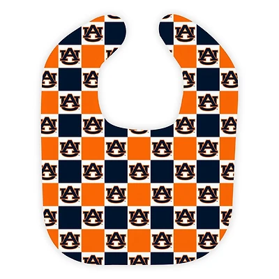 Auburn Wee Ones Checkerboard Soft Bib