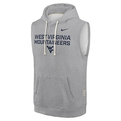 West Virginia Nike Dri-Fit Fleece Sleeveless Hoodie