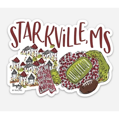 Starkville Football Town Sticker