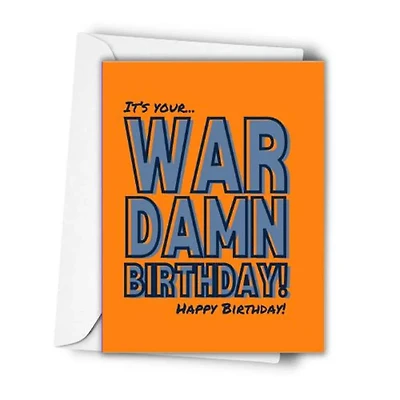 War Damn Birthday Card