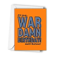 War Damn Birthday Card